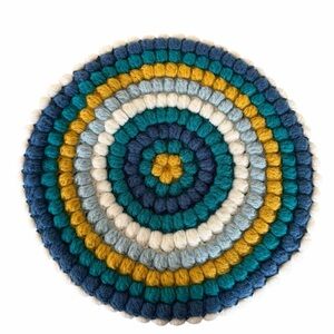 Kate Spade New York's Crochet Bobble Beret Blue Multi NWT